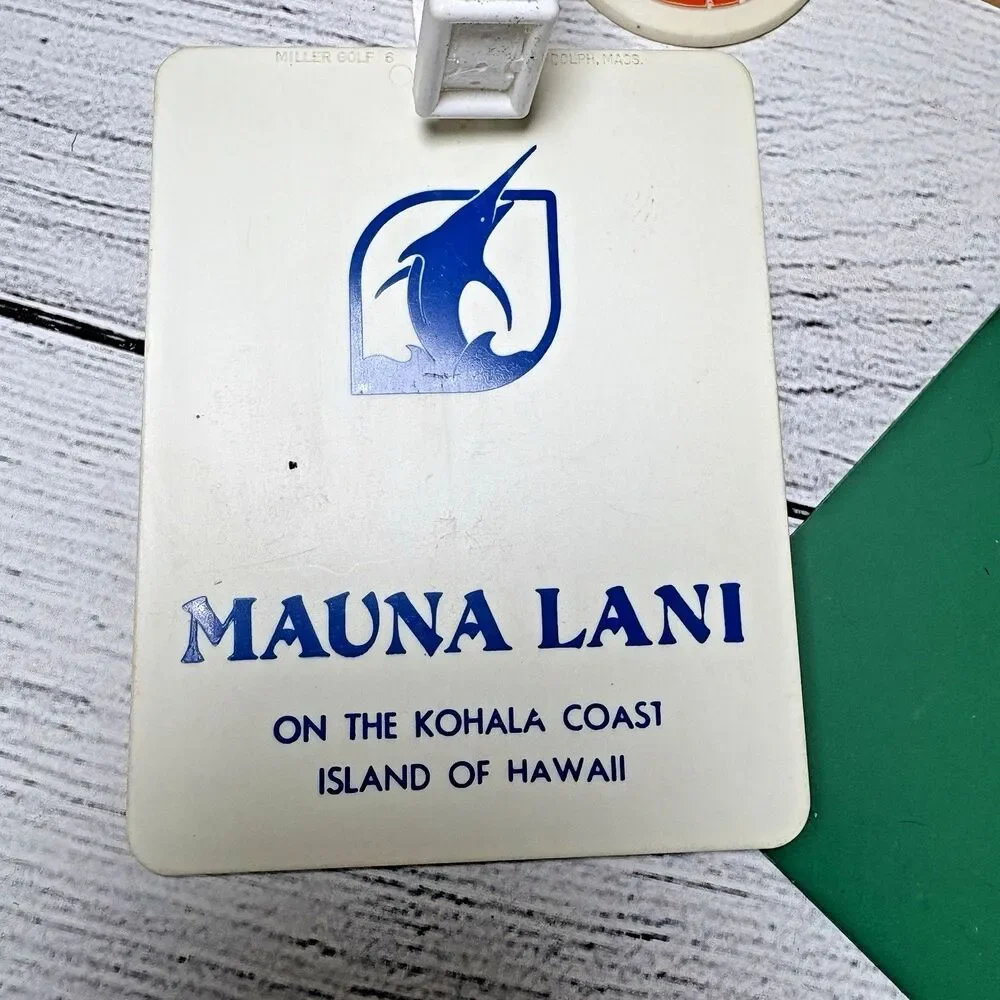 Vintage Golf Bag Tag Lot of 4 Hawaii Kona Resort Mauna Kea Mauna Lani Waikoloa